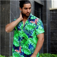 پیراهن مردانه هاوایی طرح برگ
