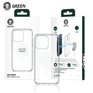 قاب محافظ مگنتی گرین لاین آیفون Apple iPhone 14 Plus Green Lion Magsafe Delgado Clear Case