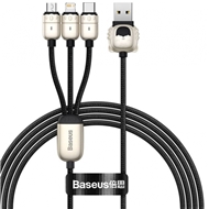 کابل سه سر یواس‌بی به لایتنینگ، میکرو و تایپ‌سی بیسوس BASEUS Year of the Tiger 3in1 USB 1.2m CASX010001
