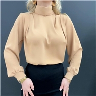 شومیز ساده طرح یقه اسکی زنانه
