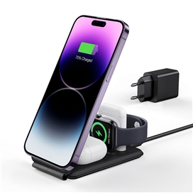 ست وایرلس شارژر مسافرتی ESR HaloLock™ 3-in-1 Travel Wireless Charging Set