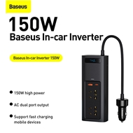 چند راهی بیسوس Baseus In-car Inverter 150W CRNBQ-A01 EU CN Plug 220V ولتاژ 220 ولت