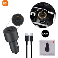 شارژر فندکی فست شارژ شیائومی Xiaomi Car Charger Fast Charging 1A1C CC07ZM توان 100 وات با کابل