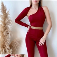 سرهمی آستین رومی کمر نگین دار زنانه