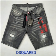 شلوارک جین زاپ دار خاکستری dsquared