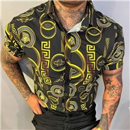 پیراهن آستین کوتاه طرح برند مردانه ورساچه VERSACE