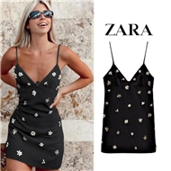 تونیک بندی طرح گل منجوق دوزی زنانه زارا ZARA