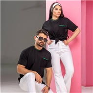 تی شرت راه راه پارچه مراکش مردانه