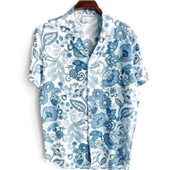 پیراهن مردانه آستین کوتاه هاوایی مراکش