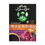چای سیاه و تکه های بهارنارنج و گل محمدی دوغزال 100 گرمی