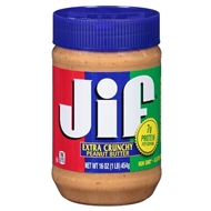 کره بادام زمینی کرانچی بدون گلوتن Extra Crunchy مقدار 454 گرمی جیف Jif