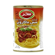 کنسرو سس ماکارونی با سویا و قارچ 400 گرمی سحر