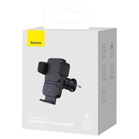 پایه نگهدارنده و شارژر وایرلس موبایل خودرو بیسوس Baseus Wisdom 15W Wireless Charger Air Vent Car Mount Holder