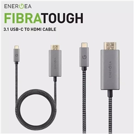 کابل USB-C به HDMI انرژیا مدل FibraTough طول 2 متر | Energea FibraTough USB-C To HDMI Cable 2M