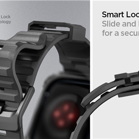 بند و کاور اپل واچ اسپیگن سایز 45 | Spigen Tough Armor Pro Metal Apple Watch Series 8/7 Case
