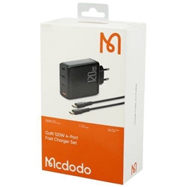 شارژر دیواری مک دودو Mcdodo CH-0771 GaN PD 3XType C USB Charger توان 120 وات همراه کابل