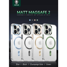 قاب محافظ مگنتی گرین لاین آیفون Apple iPhone 13 Pro Max Green Lion Magsafe Delgado Clear Case