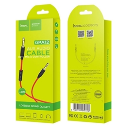 کابل صدا میکروفون دار هوکو Hoco UPA12 AUX With Mic Cable 1m