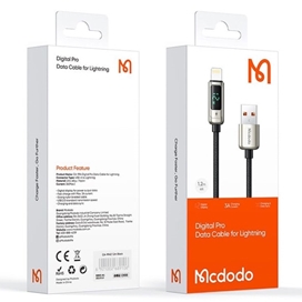 کابل شارژ هوشمند لایتنینگ مک دودو Mcdodo Ca-9941 Digital Display Pro Lightning Cable 1.2M