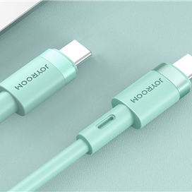 کابل شارژ و انتقال داده سیلیکونی تایپ سی به تایپ سی جویروم Joyroom Silicone Data Cable 1.8M 60W S-1830N9