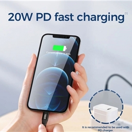 کابل شارژ سریع لایتنینگ به تایپ‌سی جویروم Joyroom Type-C to Lightning 20W PD Fast Charger Data Cable K2