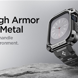 بند و کاور اپل واچ اسپیگن سایز 45 | Spigen Tough Armor Pro Metal Apple Watch Series 8/7 Case