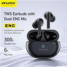 ایربادز اوی مدل AWEI T61 Wireless Bluetooth Earbuds ENC