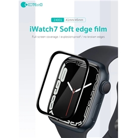 محافظ صفحه نمایش اپل‌واچ 41 میلی‌متری کوتتسی COTEetCI 4D Soft Edge Screen Protector For Apple Watch 7 41mm