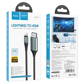 کابل لایتنینگ به اچ دی ام آی دو متری هوکو Hoco Cable Lightning to HDMI UA15