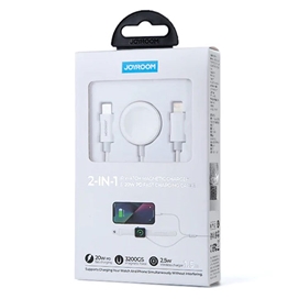 شارژر مغناطیسی اپل واچ دوکاره جویروم JOYROOM S-IW005 Iwatch Magnetic wireless charger/lightning cable