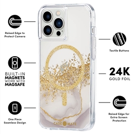 قاب آیفون 14 پرو مکس برند کیس میت مدل Case-Mate Karate Marble with Magsafe