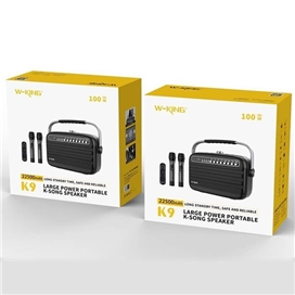 اسپیکر بلوتوث دبلیو کینگ W-King K9 Wireless Speaker توان 100 وات رم و فلش خور با دو عدد میکروفون