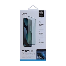 گلس آنتی بلوری یونیک مدل UNIQ OPTIX ANTI-BLUE LIGHT iPhone 13/14/13 Pro