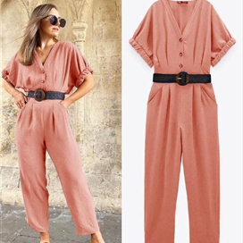 سرهمی کمردار آستین کوتاه زنانه زارا ZARA
