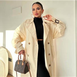 بارانی ساده بلند زنانه ترک