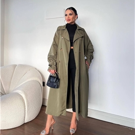 بارانی ساده بلند زنانه ترک
