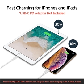 کابل USB-C به لایتنینگ اسپیگن مدل Spigen DuraSync USB C to Lightning طول 100CM