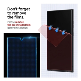 محافظ صفحه نمایش اسپیگن Galaxy S23 Ultra Screen Protector Platinum Tray